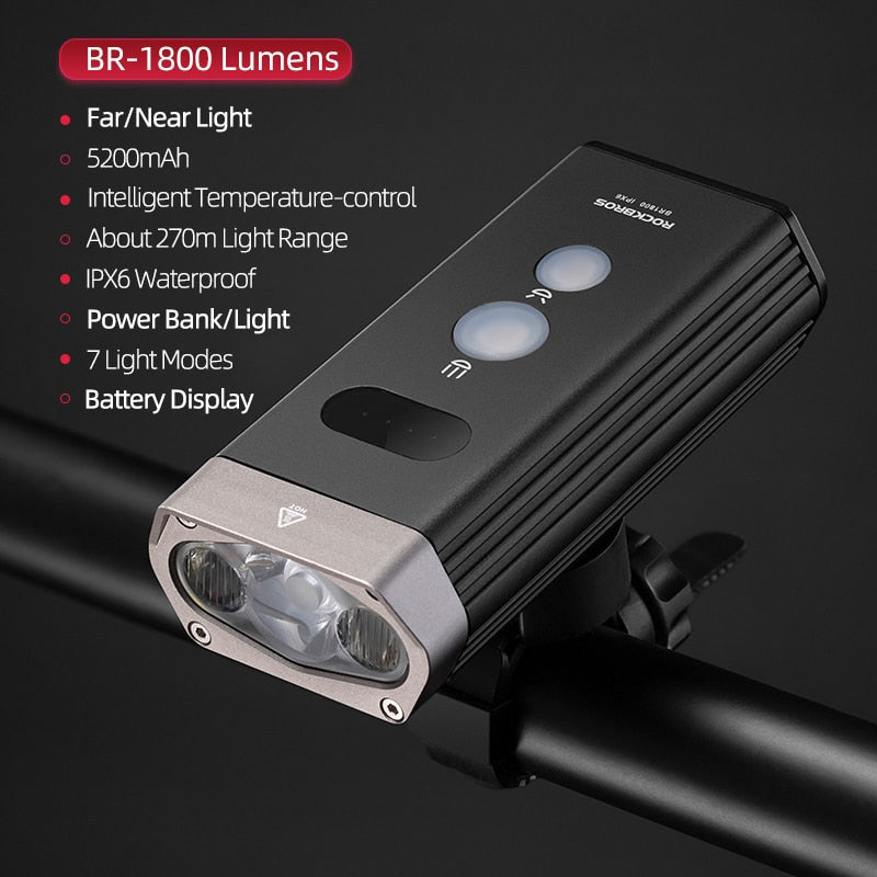 luce a led intelligente per bici USB impermeabile