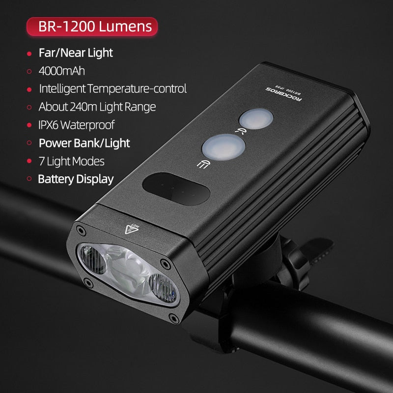 luce a led intelligente per bici USB impermeabile
