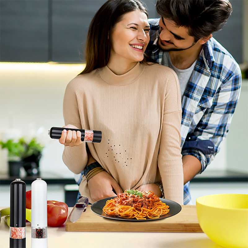 set macina sale e pepe elettrico con grana regolabile