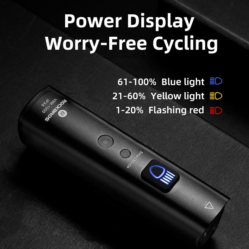 luce a led intelligente per bici USB impermeabile