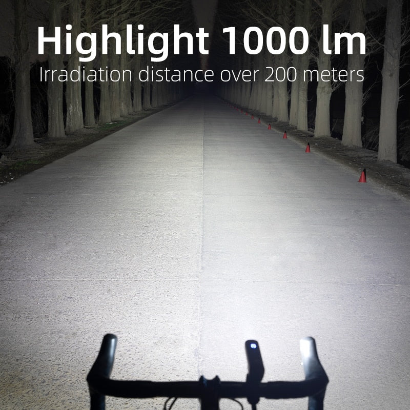 luce a led intelligente per bici USB impermeabile