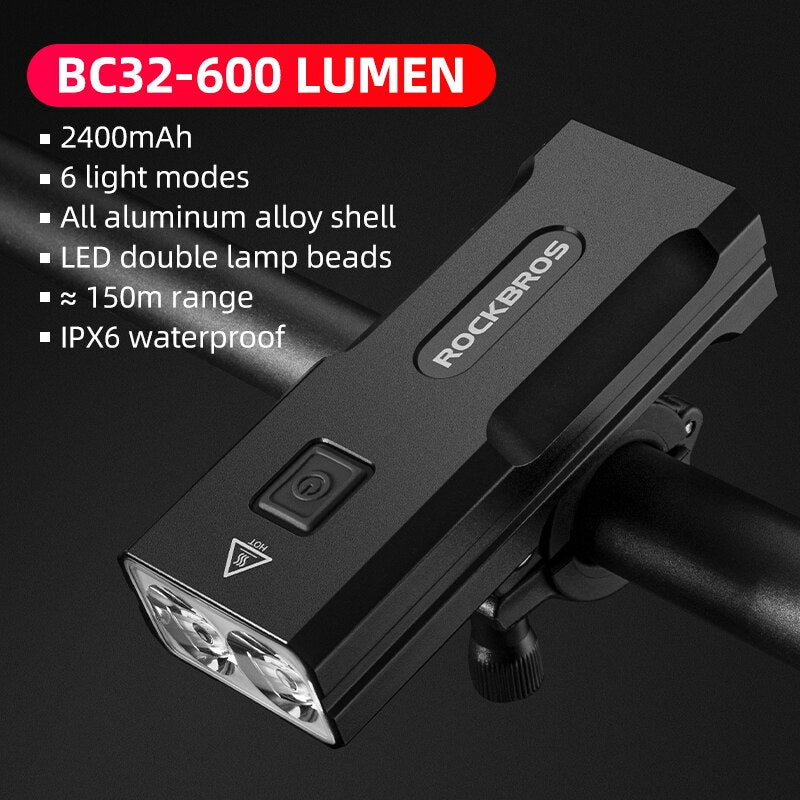 luce a led intelligente per bici USB impermeabile
