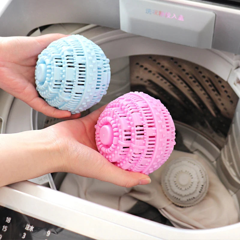 Sfera magica per lavatrice ecologica, misura 10cm in pvc con all'interno ioni negativi.