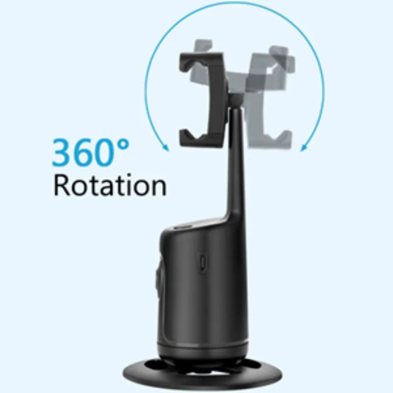 Supporto per telefono con tracciamento automatico, tracciamento automatico del viso, rotazione a 360°, tracciamento rapido di volti e oggetti, robot cameraman portatile