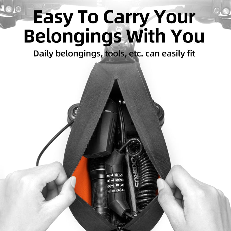 borsa bici per tubo anteriore impermeabile grande capacità