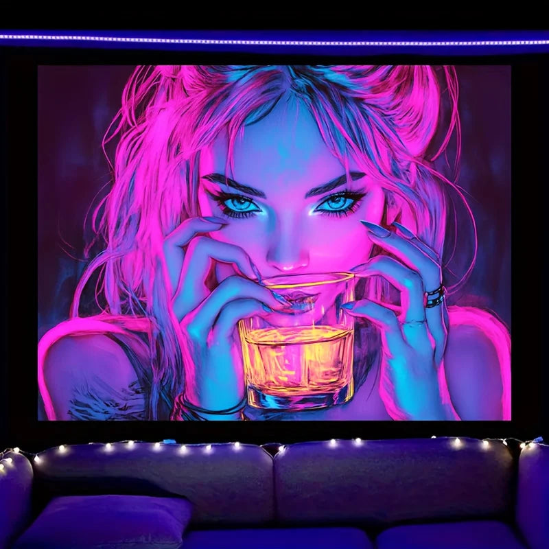 arazzo fluorescente ideale per arredo camera soggiorno