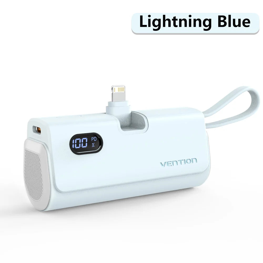 Power Bank 3 in 1 Mini Batteria Ausiliaria Esterna Power bank Portatile 4800mAh 22.5W Caricabatterie Tipo C PD per iPhone16 Xiaomi