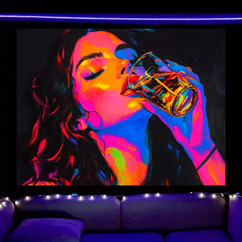 arazzo fluorescente ideale per arredo camera soggiorno