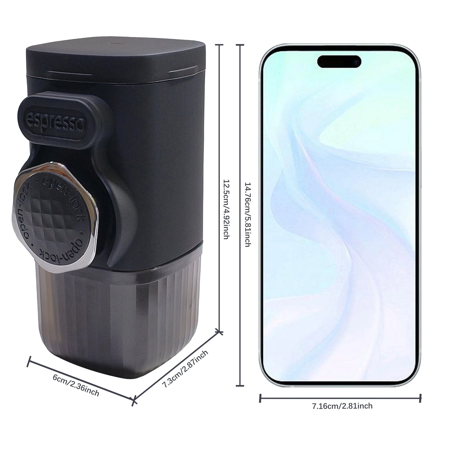 Macchina da caffè portatile non elettrica manuale