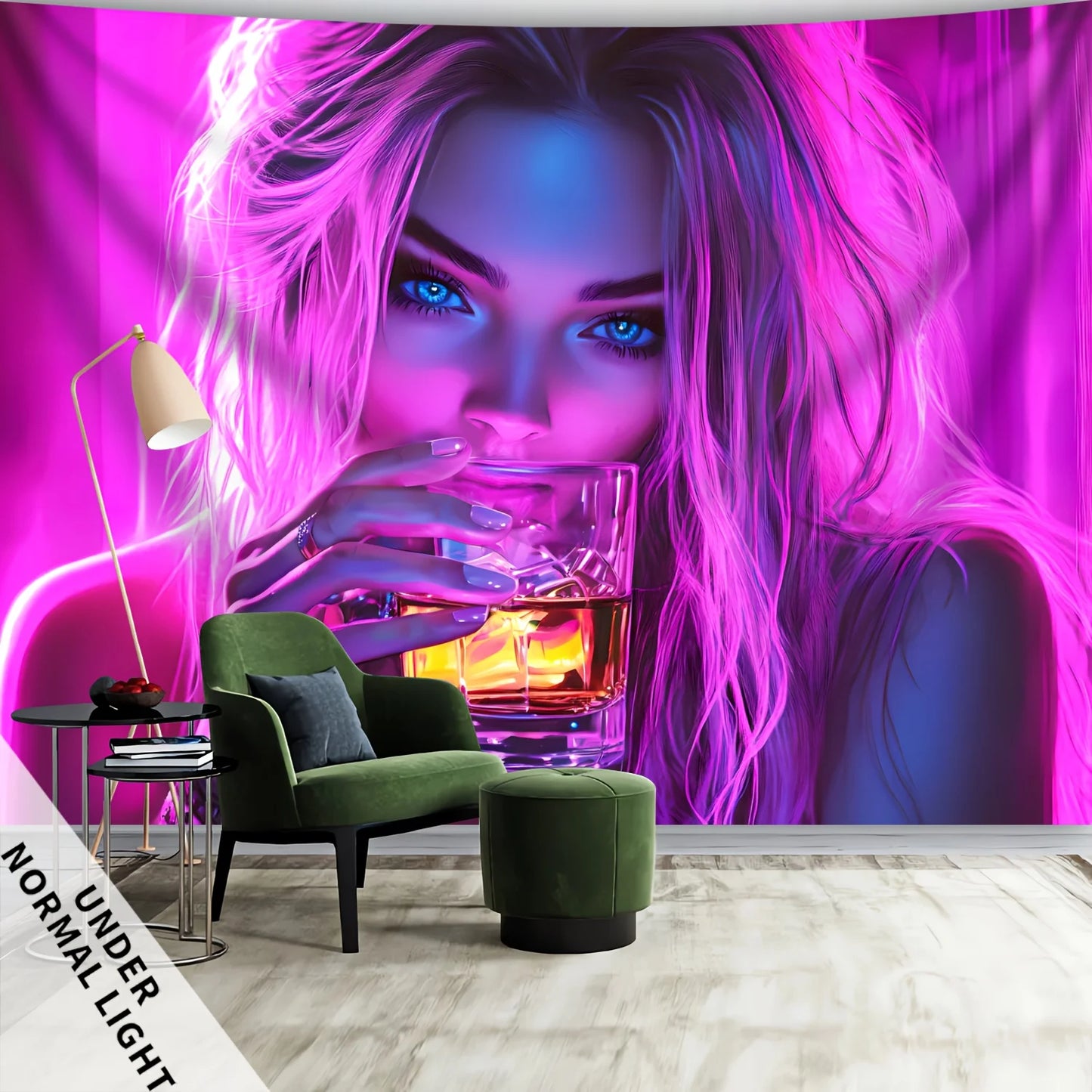 arazzo fluorescente ideale per arredo camera soggiorno
