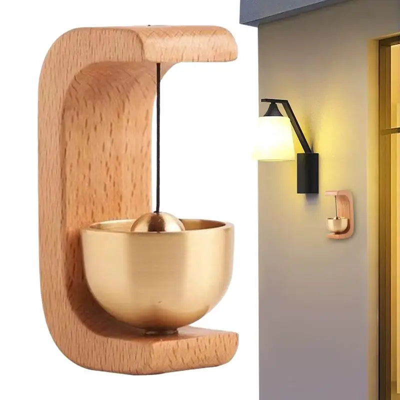 Campanellino per porta in legno è ottone