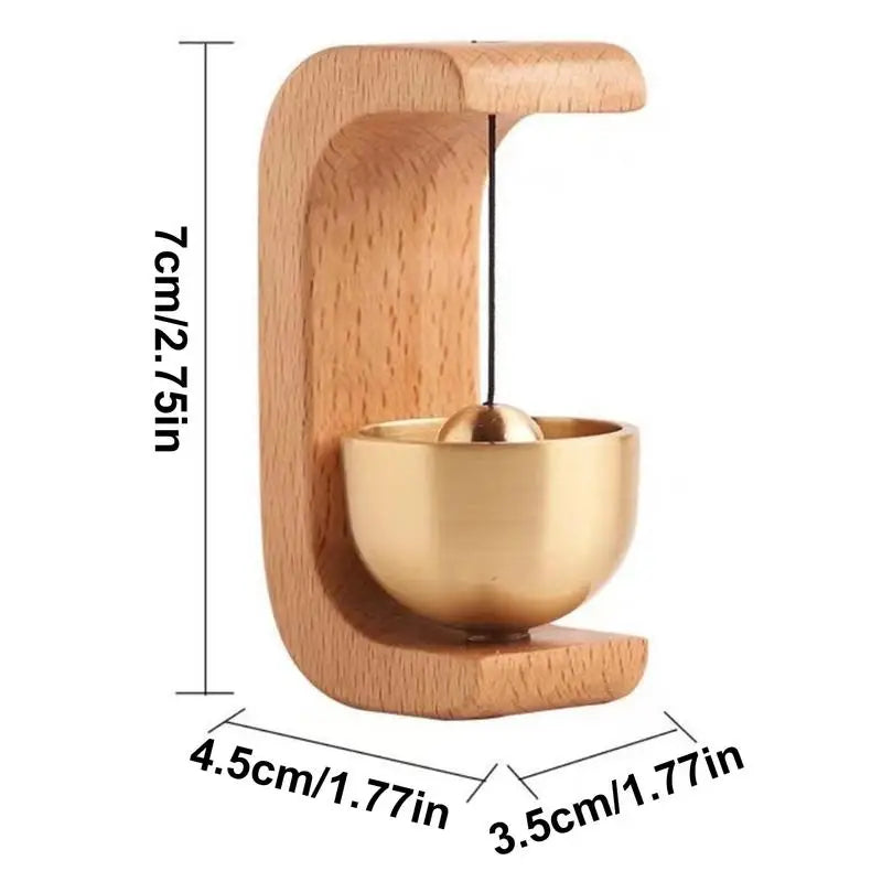 Campanellino per porta in legno è ottone