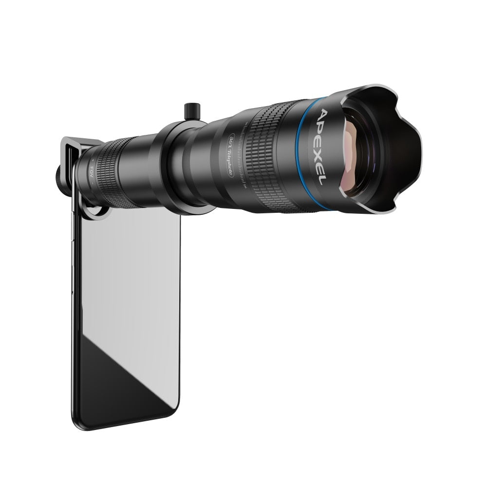 obiettivo per telefono fotocamera teleobiettivo telescopio monoculare + treppiedi con otturatore remoto per tutti gli smartphone