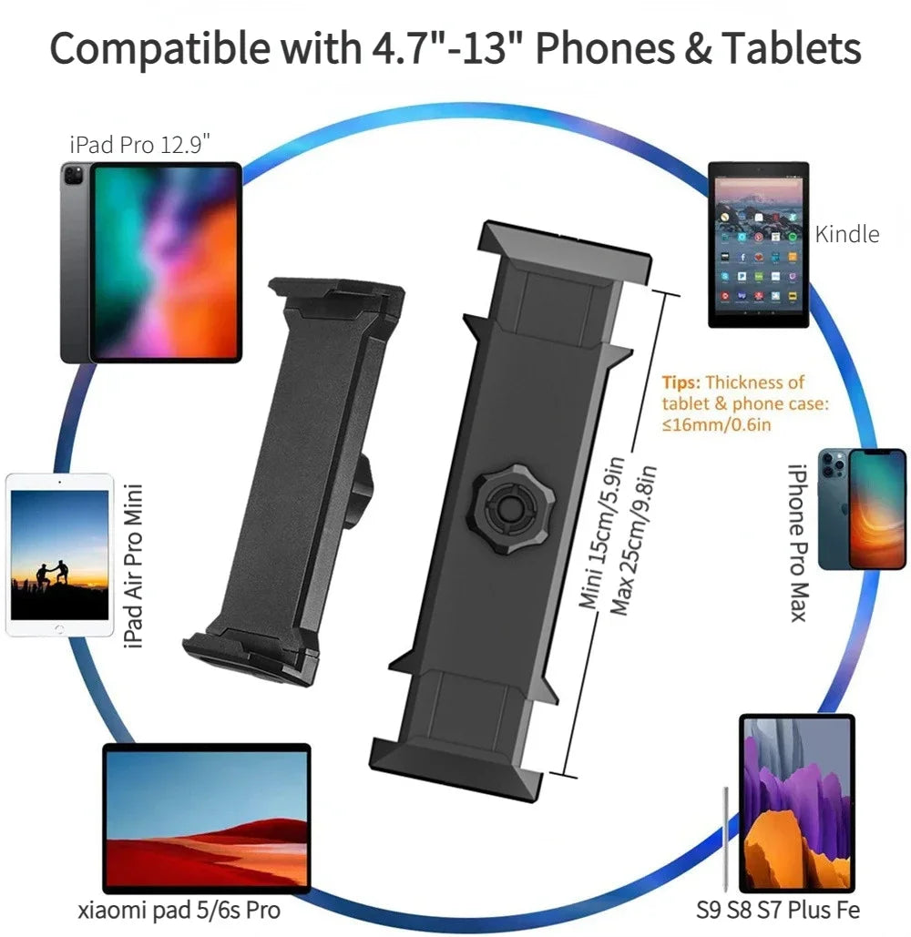 supporto pieghevole in alluminio a 360° con staffa ideale per smartphone tablet