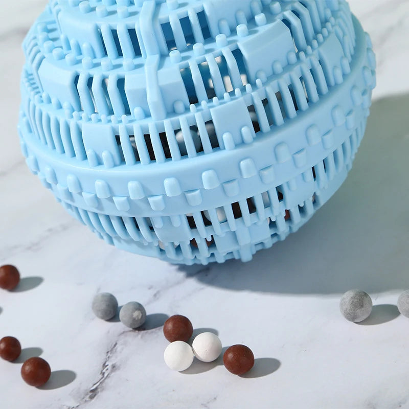 Sfera magica per lavatrice ecologica, misura 10cm in pvc con all'interno ioni negativi.
