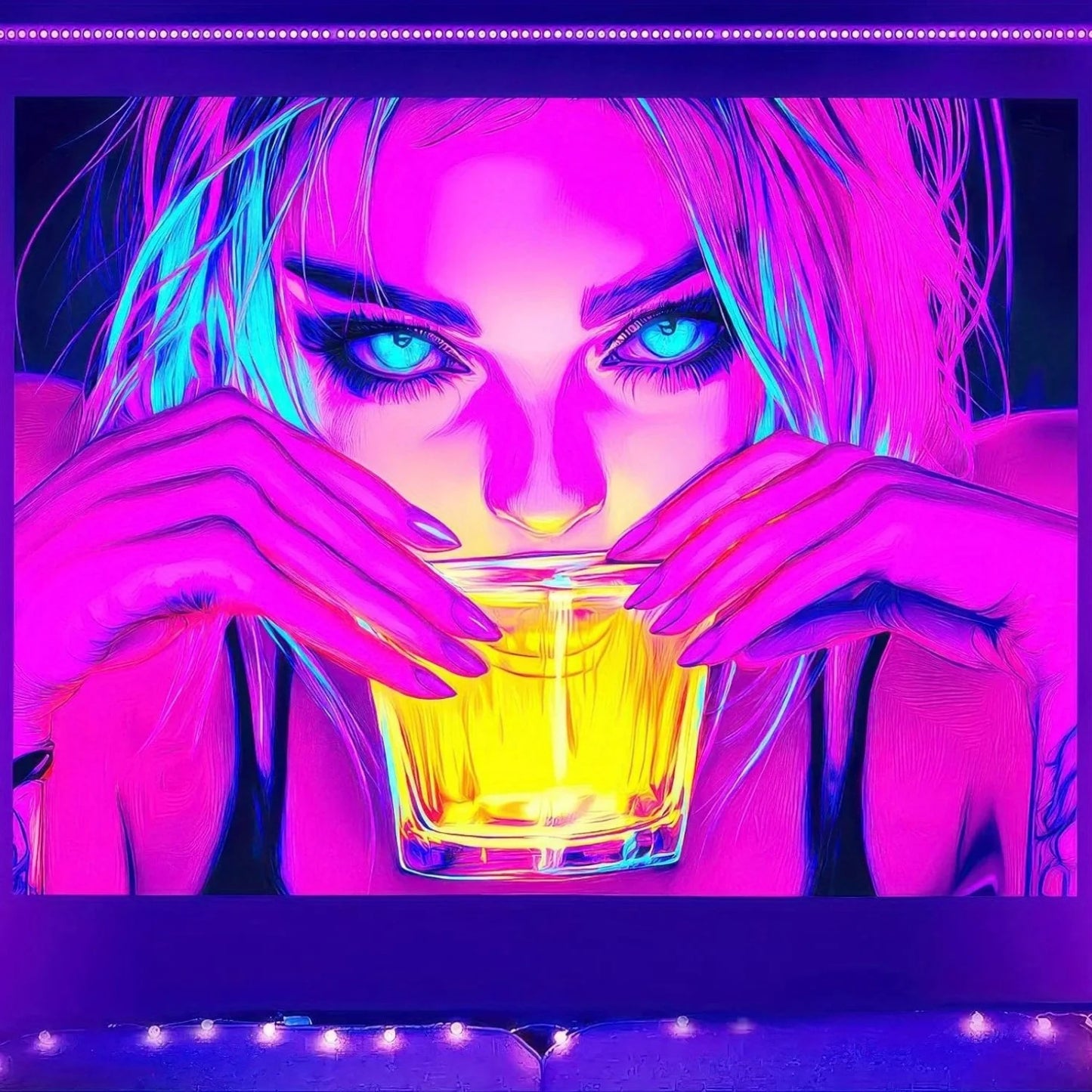 arazzo fluorescente ideale per arredo camera soggiorno