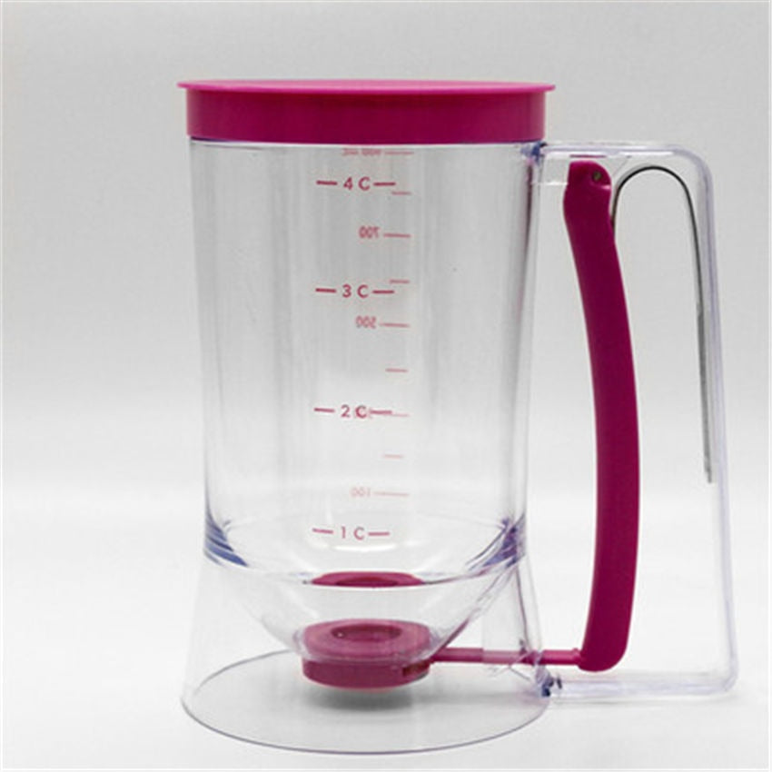 dispenser per pancake biscotti torte con imbuto e misurino incorporato