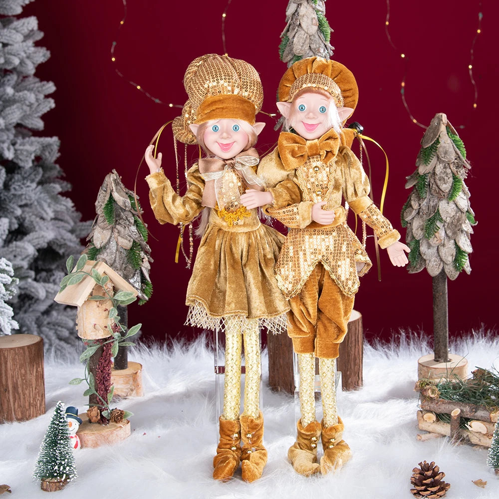 2 Elfi natalizi pieghevoli per decorare il vostro natale.