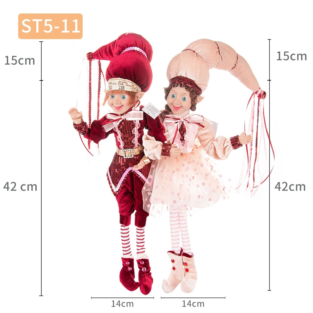 2 Elfi natalizi pieghevoli per decorare il vostro natale.