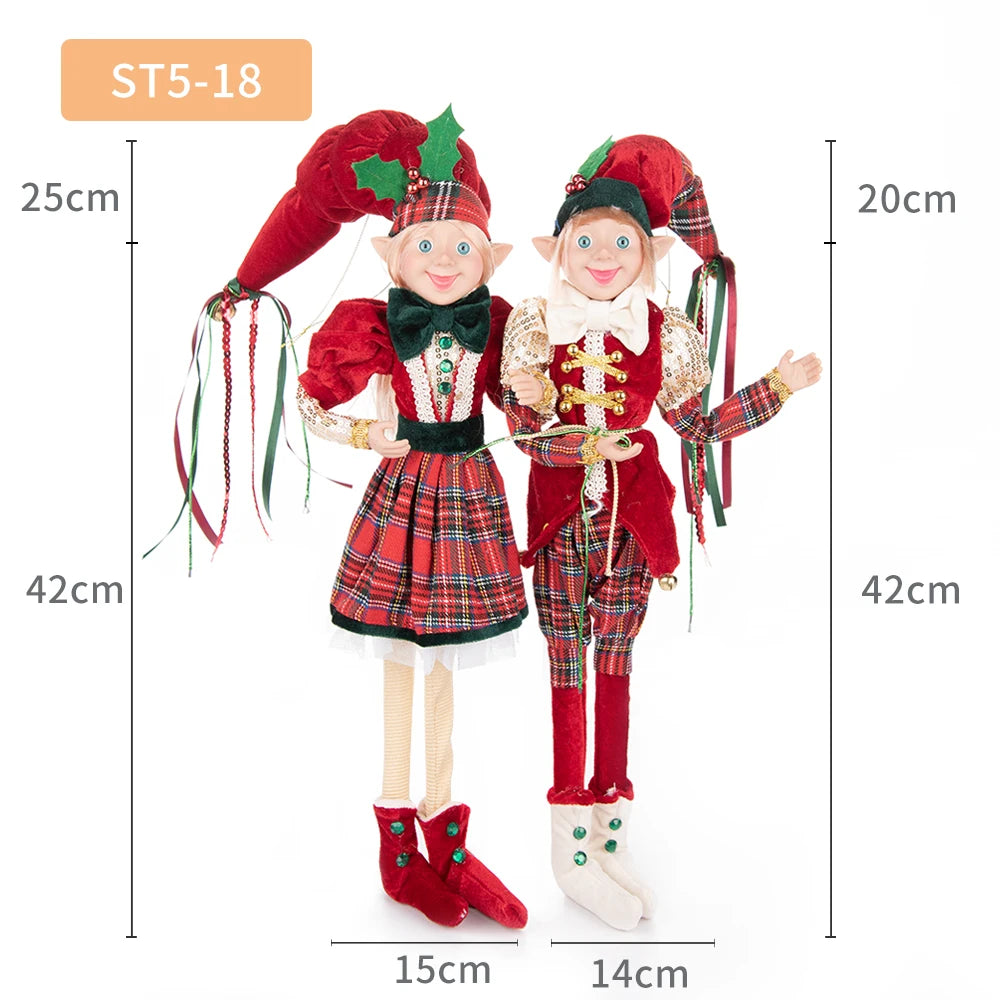2 Elfi natalizi pieghevoli per decorare il vostro natale.