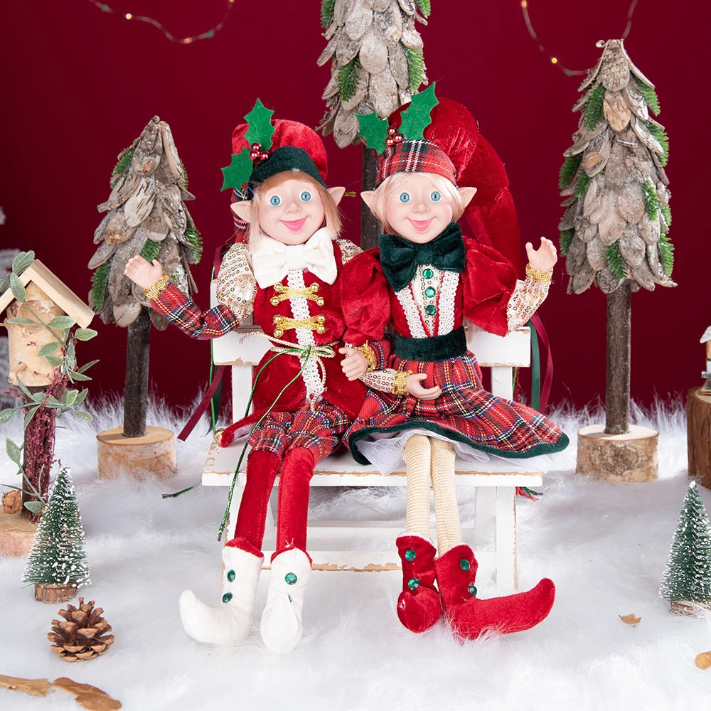 2 Elfi natalizi pieghevoli per decorare il vostro natale.