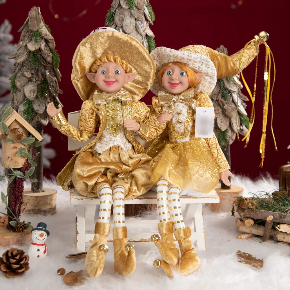 2 Elfi natalizi pieghevoli per decorare il vostro natale.