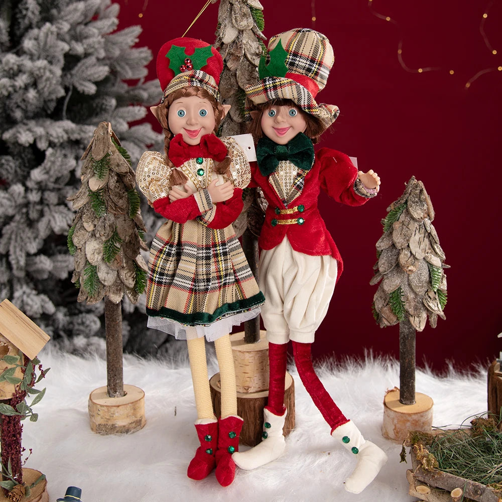2 Elfi natalizi pieghevoli per decorare il vostro natale.