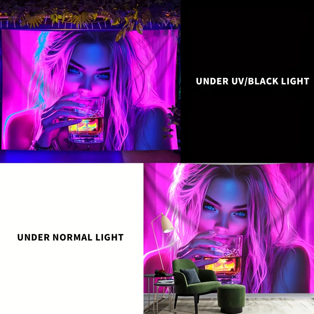 arazzo fluorescente ideale per arredo camera soggiorno