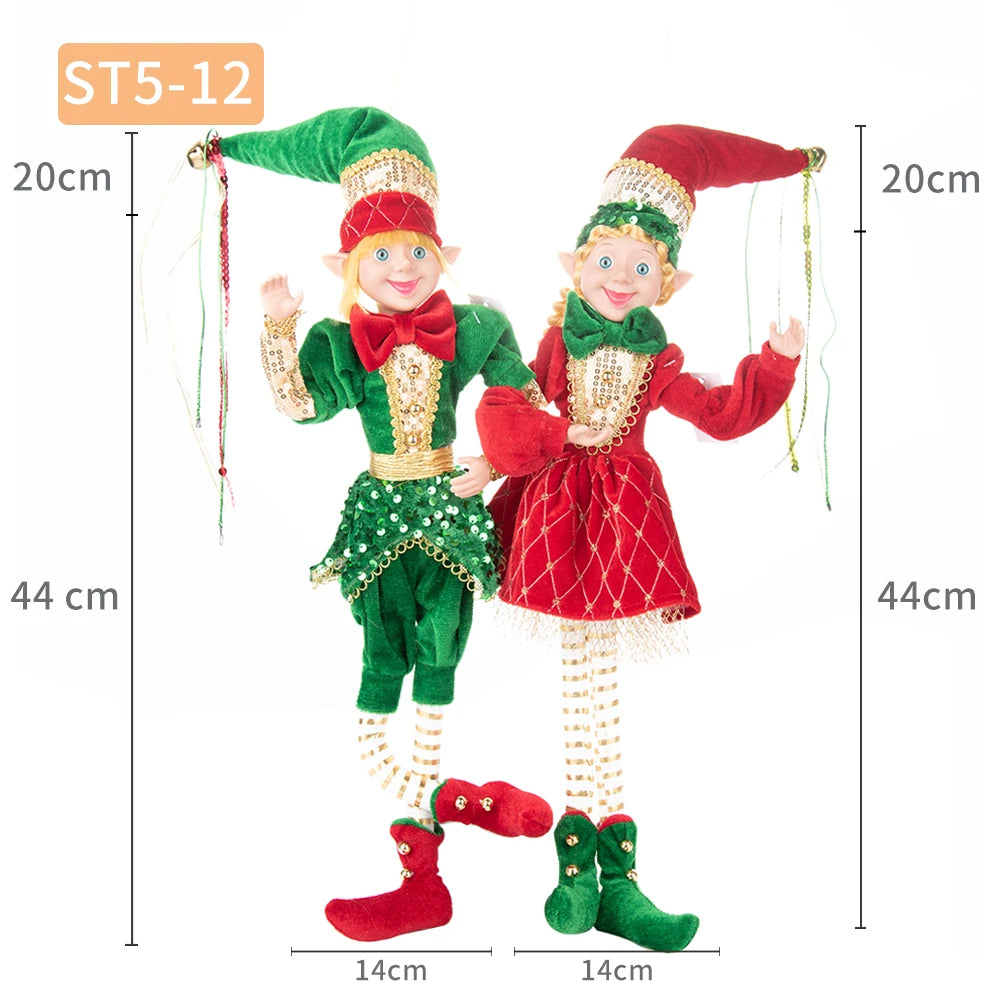 2 Elfi natalizi pieghevoli per decorare il vostro natale.