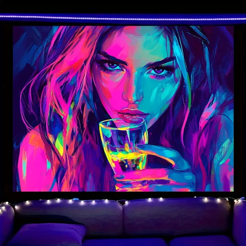 arazzo fluorescente ideale per arredo camera soggiorno