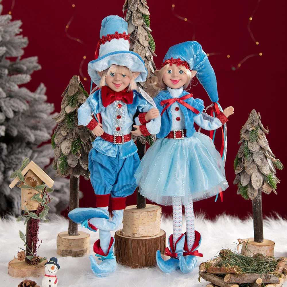 2 Elfi natalizi pieghevoli per decorare il vostro natale.