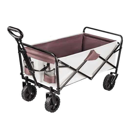 Carrello pieghevole da spiaggia e campeggio di grande capienza ideale per vacanza