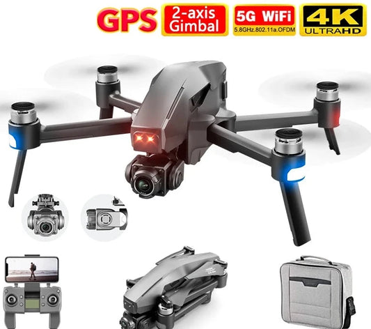 M1 Pro 2 drone 4k HD meccanico sistema gimbal con fotocamera a 2 assi supporta la scheda TF  distanza 1,6 km