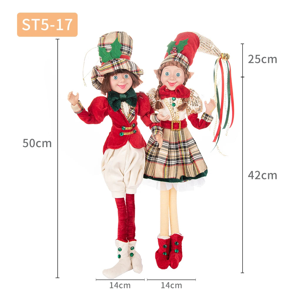 2 Elfi natalizi pieghevoli per decorare il vostro natale.