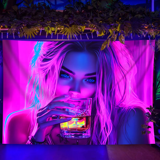 arazzo fluorescente ideale per arredo camera soggiorno