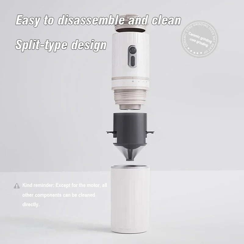 Macchina da caffè portatile da viaggio macina il caffè al momento e lo prepara