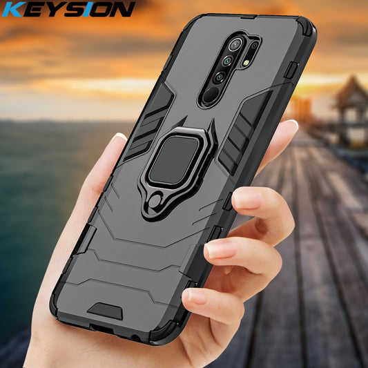 cover antiurto della KEYSION con calamita posteriore per auto  compatibile con Redmi 9 K20 Pro Note 9S 9 Pro Max 7 7a 6 8 Pro Cover per telefono per Xiaomi Mi 9T 9SE CC9e Mi 8 lite A2 A3